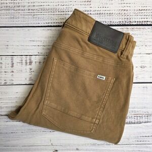 Linksoul Reno Pants Men 31x31 Brown 5 Pocket Flat Front Stretch Performance Golf